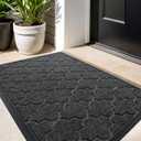 Color&Geometry Large Outdoor Door Mat 32x48, Grey- Dirt Trapping, Anti Slip, Low Profile, Easy Clean, Rubber Backing Doormat, Outside Floor Matts and Rugs for House Entrance/Entryway/Entry