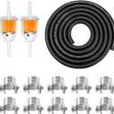 Tnisesm 5/16"(8MM) Inch ID Fuel Line kits, 2 Meter / 6-Foot Fuel Line + 2Pcs 1/4 Inch X 5/16 Inch Gas Inline Fuel Filters with Magnet +10 Pcs 15/32''-9/16'' Mini Fuel Hose Clamps Adjustable