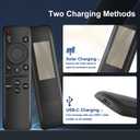 Replacement for Samsung TV Remote, for All 2019-2025 Samsung Remote Control for Smart TV with Voice Control, with Rechargeable Solarcell, USB-C Charging