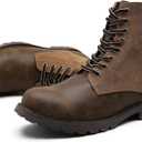 COSIDRAM Men's Casual Oxford Boots Classic Suede Chukka Boots Comfort Lace Up Business Dress Shoes (9.5, A/Dark Brown)