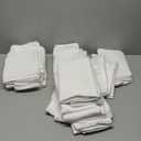 Bailarina Cloth Napkins Set of 120, 17x17 inches Dinner Napkins Cloth Washable, Polyester Square Table Cloth Napkin Bulk with Hemmed Edges Ideal for Banquets, Parties and Weddings-White