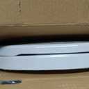 Elongated Toilet Seat, 18.5 Soft/Slow Close Oval (Oblong) Toilet Seat for Elongated Toilets, No-Slam Quiet-Close Lid, Easy-to-Install & Clean, Durable Never-Loosen White Plastic Seat