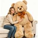 MaoGoLan Giant 59" Teddy Bear Stuffed Animal, Cuddly Large Classic Teddy Bear Plush Toy Gift for Girlfriend Boyfriend Kid, 5ft Brown Stuffed Animal for Mother's Day Birthday Gift Baby Shower Decor