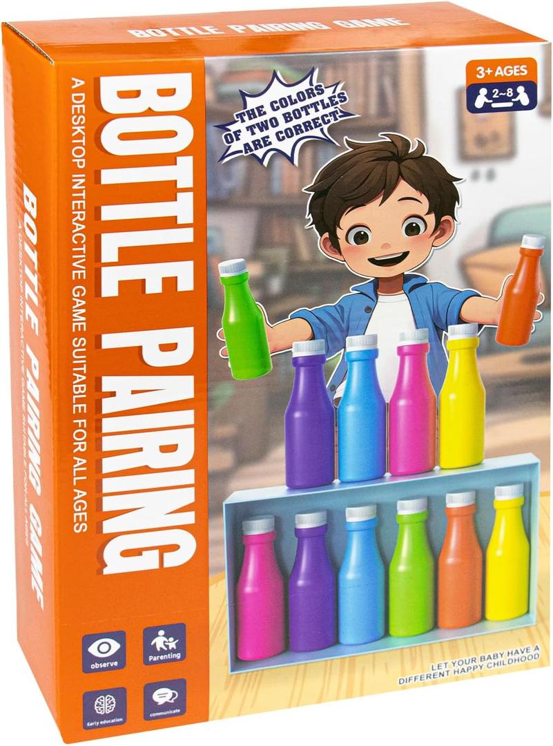 Match Bottle Color Game Fun Toys for 2-8 Player, Family Games for Kids and Adults, Fun Board Game, Graduate Night, Celebrate Birthday Party, Outdoor Travel Activity, Camping Holidays Party Night