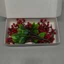 Felice Arts 6 Pack Christmas Picks Artificial Red Berry Stems Fake Holly Berries for Xmas Tree Ornaments DIY Wreath Vase Fireplace Decor