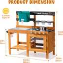 ROBUD Mud Kitchen for Kids Outdoor, Wooden Outdoor Play Kitchen, Kids Mud Kitchen with Removable Sink & Faucet, Monteeori Toys for Children Ages 3+ Years, WG426