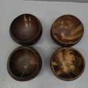 Restaurantware Coconut Shell Cup 4 Count 10 Ounce Handmade Coconut Cocktail Bowl Unique Drinkware Tiki Bar Style Brown