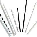 600 Count | Kingseal FSC Certified Disposable Paper Drinking Straws, BLACK, Unwrapped, 7.75 inch Length x 0.6mm diameter, "Jumbo" Size, Biodegradable, Earth Friendly, Bulk Pack - 600 Straws per Box