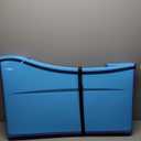 YUEPET Extra Large Foldable Dog Bath Tub for Large Dogs, 49 Gal Portable Dog Bathtub Lightweight Hightened Pet Wash Station with Drain Plug for Big Dogs Indoor/Outdoor Bathing, Camping (Blue)