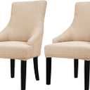 Lellen Stretch Wingback Chair Cover Slipcover - Reusable Wingback Side Chair Slipcover,Accent Chair Covers,Arm Protector Seat Cover,Wing Chair Covers for Dining Living Room Home2PCS (01 T-shaped Twill Taupe)