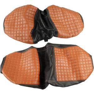WFLNHB Golf Cart Seat Cover Kit Replacement for Common Seat Cushion Golf cart Vinyl Seat Cover (Brown)
