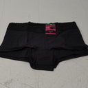 Maidenform Women's Boyshort Underwear, Stretch Cotton Boyshort Panties for Women, Assorted, 3-pack (Large, Black/Black/Black)