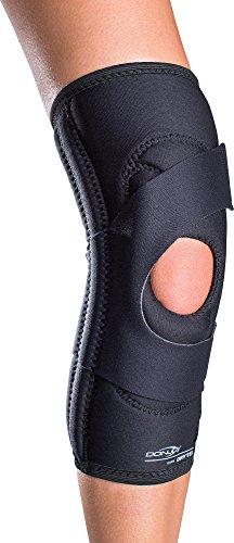 DonJoy Lateral J Patella Knee Support Brace with Hinge: Neoprene, Right Leg, Size S