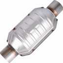 3.0" Universal Catalytic Converter, 3.0 Inch Inlet/Outle Cat Converter with O2 Port and Heat Shield (EPA Compliant)