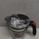 Fat Separator With Bottom Release, 4 Cup Gravy Separator for Cooking with Oil Strainer, Kitchen Gadgets Grease Separator Packaged with a 3-in-1 Multifunctional Peeler (Red)