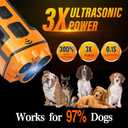 MuShang Dog Bark Deterrent Device, 3X Ultrasonic Anti Barking, 6 Training Modes 23 FT Range Barks No More Indoors Outdoors Behavior Correct Safe & Humane Rechargeable Compact Bark Control for Dogs