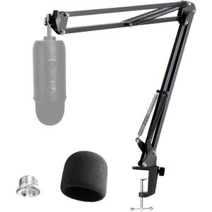Blue Yeti Microphone Stand with Foam Cover - Suspension Boom Scissor Arm Stand and Mic Windscreen Pop Filter Compatible with Blue Yeti Microphone by YOUSHARES