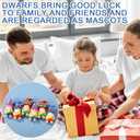 24pcs Mini Fairy Gnome Figurines, Colorful PVC Summer Beach Gnome Statues Miniature Dwarf Garden Decor for Indoor Outdoor Patio Yard Shelf (Blue, Pink & Red, 8 Each)