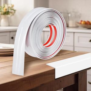 1.6 Inch x 30 Feet Wall Corner Protector Peel and Stick Corner Trim Molding Strip Self Adhesive Wall Edge Protectors Guards for Edge Ceiling, White