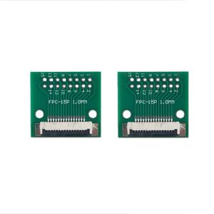 2 Pcs FFC FPC PCB Converter Board 15 Pin 1mm 0.5mm Pitch to Dip 2.54mm for FCC Cable Couple Extend Adapter