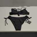 ZAFUL Women's 2 Piece Tie Front Bikini Set Underwire Swimsuit Lace Up Back Cheeky Bathing Suit, US 6