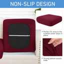 hyha Outdoor Couch Cushion Covers, Sectional Couch Sofa Covers Washable, Jacquard Diamond Lattice, Stretch Sofa Seat Cushion Cover for Indoor/Outdoor Patio Furniture (1 Piece for Medium, Wine Red)