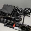 Ultra-Light Transport Wheelchair (only 15lb), Folding Portable Wheelchair with Hand Brake, Trolleys for Elderly Aircraft Travel, Wheelchairs for Adults (with Bag) (with Telescopic Handle)