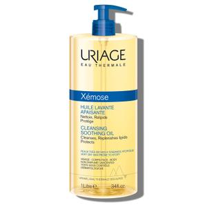 URIAGE Xmose Cleansing Soothing Oil | Mild Foaming Nourishing Gel-in-oil, Face & Body, Fragrance & Soap-Free (33.8 Fl Oz (Pack of 1))
