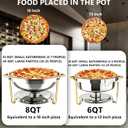 Beviliu 8QT Chafing Dishes for Buffet 4 Pack, Ultra-Large Capacity Warming Trays for Large Gatherings, 8QT Food Warmers for Parties Buffet, Catering Supplies Buffet Display Chafing Dish for Parties