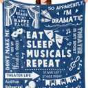 Theater Gifts, Theatre Gifts Blanket, Musical Theater Gifts, Gifts for Theatre Lovers, Gifts for Theatre Actors, Theatre Gifts for Women, Broadway Gift Throw Blanket 60x50in