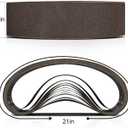 3x21 Belt Sander Sanding Belts, 12PC Silicon Carbide Abrasive Belt Set2 Each of 60/120/240/400/600/800 Grits Assortment for Hop Metal Polishing Dedusting for Belt Sander