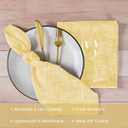 Set of 6 Dinner Napkins 100% Cotton - Soft Durable Reusable - Perfect for Dining Weddings Parties Holidays Christmas and Everyday Use Table Napkins - 18x18 Inch Cotton Napkins Yellow