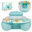 Baby Donut Sit Me Up Floor Seat for 3-36 Months, Inflatable Baby Seat with Cover, Activity Chair for Sitting up, Sensory Tray Suitable for Development, Elephant