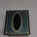 Crafted Classical Retro Wooden Antique Book Tissue Box Cover Square Tissue Holder Dispenser Paper Cover Case Napkin Holder Home Decor for Bathroom Living Room Office car Kitchen (Green),Demage Door