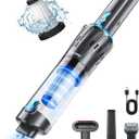 Handheld Vacuum Cordless Car Vacuum Cleaner Powerful Suction Car Vacuum Lightweight Portable Rechargeable Hand Held Vacuum Cleaner One-Touch Empty with HEPA Filter for Home/Pet, Blue