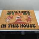 Lanpn Christmas Welcome Natural Coir Door Mat, Santa Large Coco Front Door Outdoor Doormat Outside Entrance Porch Non Slip Rubber Rug Winter Xmas Farmhouse Decor (Brown, 36x24 inch)