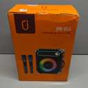 Karaoke Machine with 2 Wireless Microphones,Upgraded 6.5"Woofer & 2"TweeterPortable Bluetooth 5.3 Karaoke Speaker, PA System with Bass/Treble/Echo Adjustment, Supports USB/AUX/TF/TWS for Home Party (80W-55-Wood)