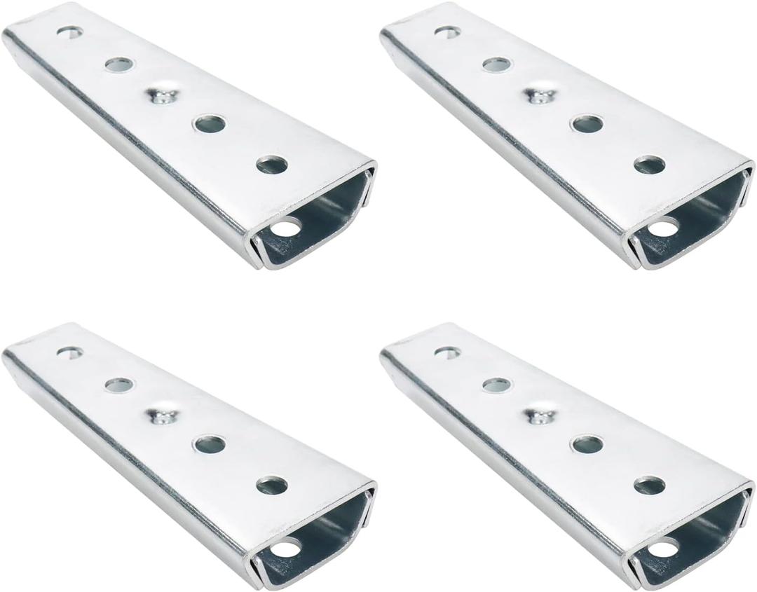 4Pcs Interlocking Sofa Connector Bracket,Furniture Assemble Fixing Joint Connectors Bands Flush Mount Hanger,Taper 4.72"/120mm Silver