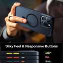 TORRAS Magnetic Guardian Designed for iPhone 14 Pro Max Case [Military Grade Drop Tested] [Compatible with MagSafe] Slim Translucent Matte Case for iPhone 14 Pro Max Phone Case 6.7", Mystic Black