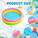 5 Pcs Outdoor Movie Night Inflatable Swimming Pool 51in x 13in Colorful Blow up Pools with Foldable Portable Serving Tray Table and Pump for Summer Backyard Camping Birthday Party Activitie