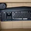 Logitech MK345 Wireless Keyboard and Mouse Combo with Palm Rest, 2.4 GHz USB Receiver, Compatible with PC, Laptop, Black