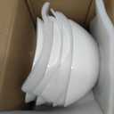 Sweese 42oz Porcelain Serving Bowls - Set of 4, 8-Inch White Bowls for Salad, Soup, Pasta & More - Microwave, Dishwasher & Oven Safe