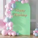 Arch Backdrop Stand and Cover Set, 7.2FT Metal Photo Balloon Arch Backdrop Stand for Wedding Birthday Party Baby Shower Ceremony Graduation Decoration, Green