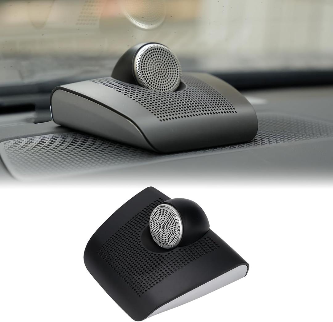 WDiYA Car Surface Mount Speakers Premium Bass + Silk Film Tweeter Unit High-Performance Center-Channel Speakers Audio System Universal Mid-Dash Center Console Stereo Surround Easy No-Cut Installation (Black001B, Black)