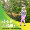 Swurfer Tree Outdoor Swing Set Swings Playground Swing Seat Replacement, Swing Set Accessories, Easy Installation, Comfortable Heavy Duty Rubber Coated Chains, Weather Resistant, Ages 4 and Up