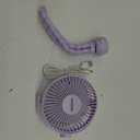 Gaiatop Mini Electric Fan with 360 Rotation, 5.5mm Gaps, Rechargeable Battery, 3 Speeds, Purple