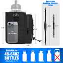 NATURE PIONEOR Magnetic Gym Bag for Men and Women - Magnet Water Bottle Holder Sling Carrier with Crossbody Shoulder Strap,Gym Accessories Pouch,Phone Pockets for Sports,Walking,Travel,Workout