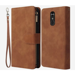 Phone Case for LG Stylo 4 Folio Flip Wallet Case,PU Leather Credit Card Holder Slots Full Body Protection Kickstand Hard Hybrid Protective Phone Cover for Stylo4 Plus LGstylo4 4Plus 4+ Q Stylus Brown