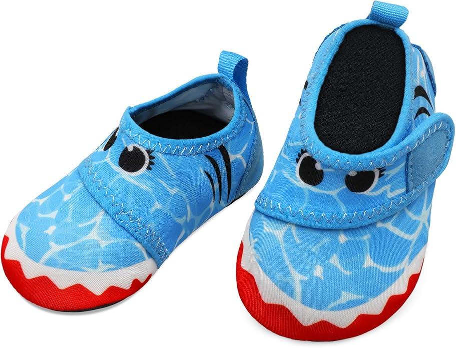 RERUN Kids Boys Girls Quick Dry Athletic Water Shoes Aqua Socks for Beach Swimming Pool Blue 2-2.5 Years Toddler