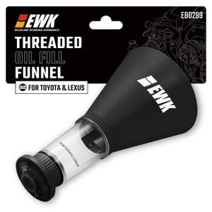 EWK Oil Funnel Threaded Engine Oil Fill Funnel, Secure No-Leak Design for Toyota & Lexus Engines, Hands-Free Spill-Free Oil Change Tool for DIY Owners & Professional Technicians